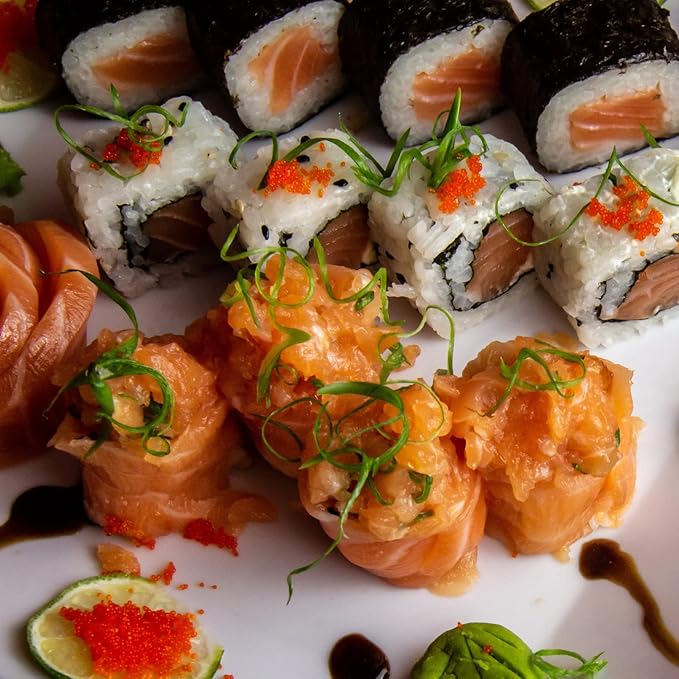 Sushi Making Kit, All in One Sushi Roller Set Maker Kit with Bamboo Rolling Mat, Bazooka, Chopsticks Holders, Rice Paddle, Avocado Slicer for Beginners, Kids, Family, Friends, Home