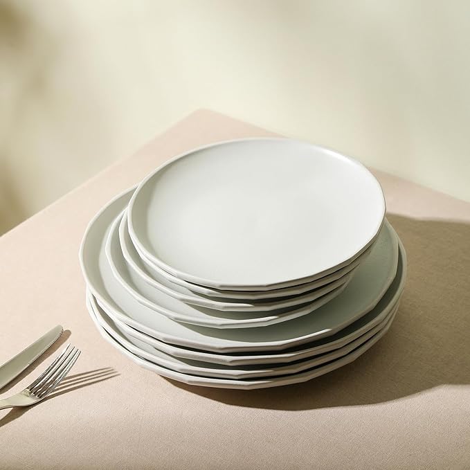 Stone Lain Rio 4-Piece Dinner Plate Set Stoneware, Beige