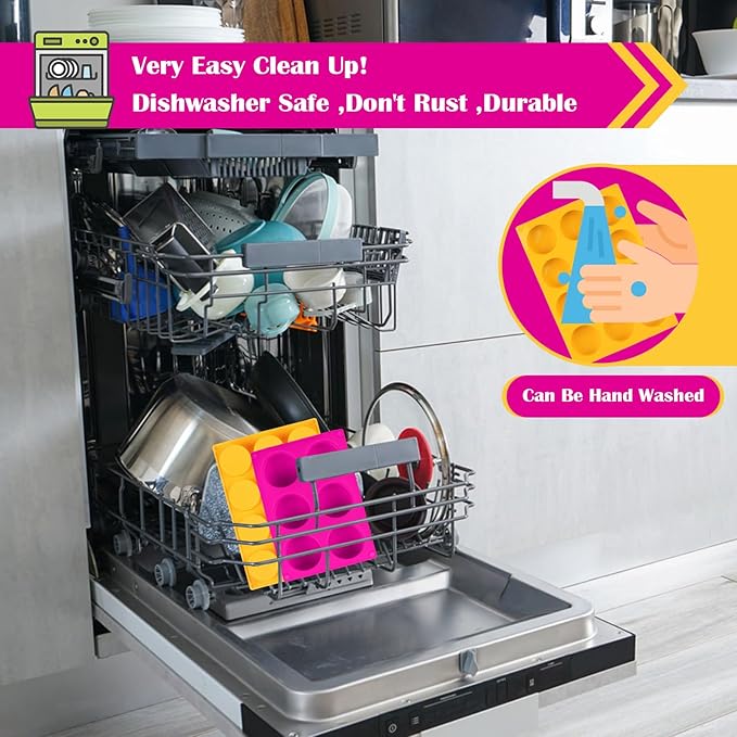 Cake Puck Mold Set, 12-Cavity Chocolate Covered Oreos Silicone Molds, Round CakePop Molds with 2 Spatulas for DIY Cake Cores, Cakepucks, Chocolate Desserts