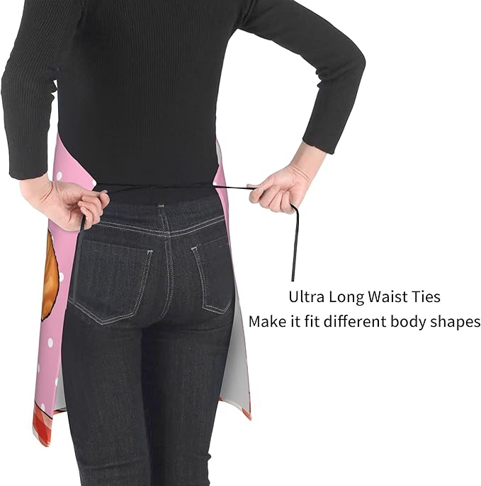 Funny Animal Apron with 2 Pockets Waterproof for Men Women Kitchen Garden Decor