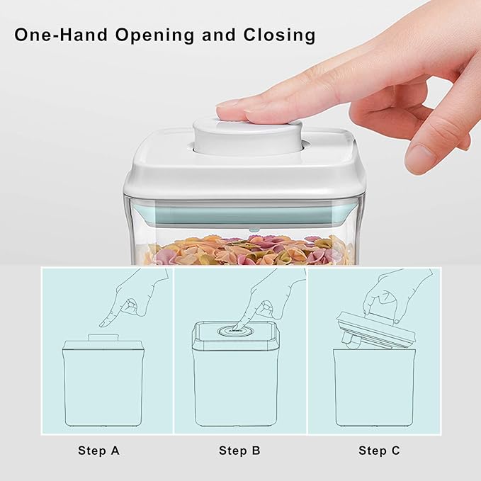 Airtight Food Storage Container Formula Milk Powder Containers Dispenser with Spoon BPA-Free for Home Travel 1500ML / 1.5 Qt, No Scraper Design