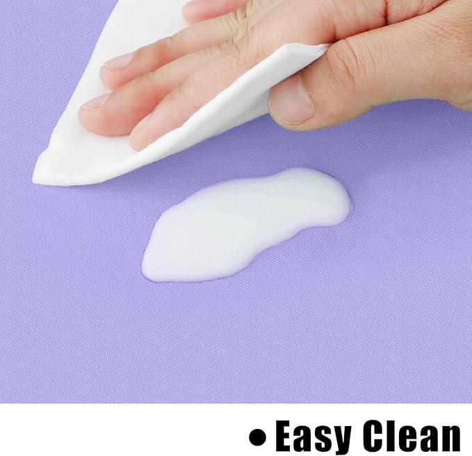 homing Rectangle Vinyl Tablecloth, Waterproof Spillproof Plastic Flannel Backed Table Cloth, Wipe Clean Table Cover for Dining, Buffet Parties and Camping (Lavender, 54" x 78")