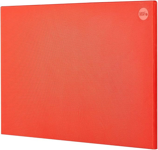 CURTA Cutting Boards for Kitchen, 30" x 18" x 0.5" Red Color Coded Plastic Commercial Chopping Board with Anti Slip Surface Dishwasher Safe