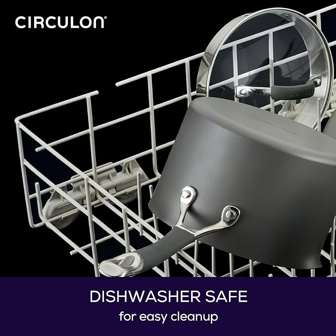 Circulon - 83906 Circulon Radiance Hard Anodized Nonstick Frying Pan / Fry Pan / Hard Anodized Skillet with Helper Handle - 14 Inch, Gray