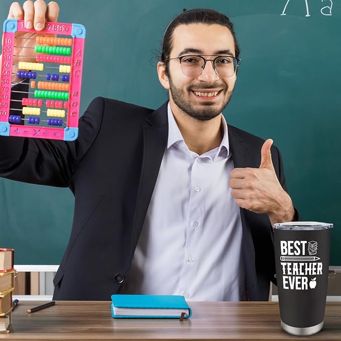 Teacher Gifts for Men - Male Teacher Appreciation Gifts - Birthday/Christmas Gift for Teachers - Thank You Gift for Teachers, 20 oz Insulation Stainless Steel Tumbler