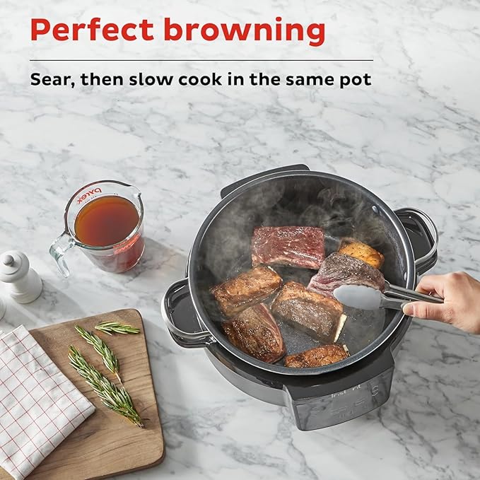 Instant-Pot Superior Cooker Chef Series 7.5Qt Slow Cooker, Multifunctional Rice Cooker, Pressure Cooker Alternative, Kitchen Appliance with Non-Stick Pot