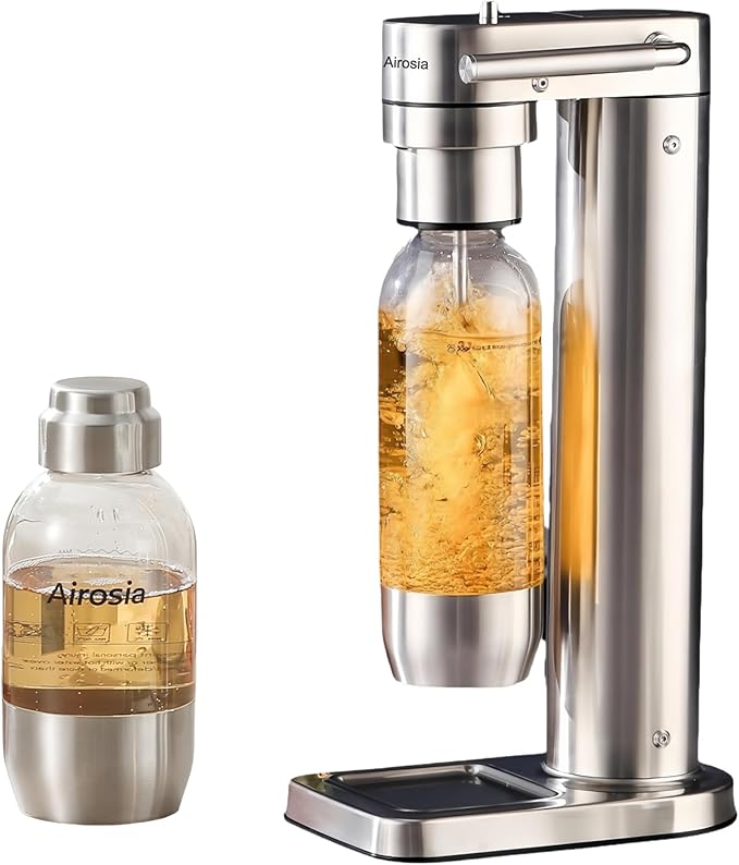 Sparkling Water Maker - 304 Stainless Steel Soda Maker, Multi-Beverage Compatibility & Enhanced Bubbles, Ideal for Homemade Diy Carbonated Water Machine(CO2 Carbonator NOT Included)