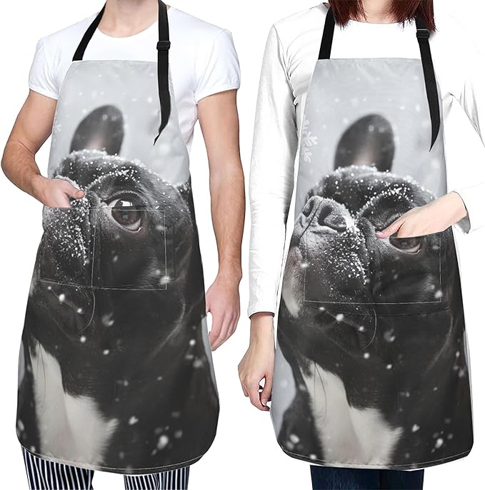 Funny Animal Apron with 2 Pockets Waterproof for Men Women Kitchen Garden Decor