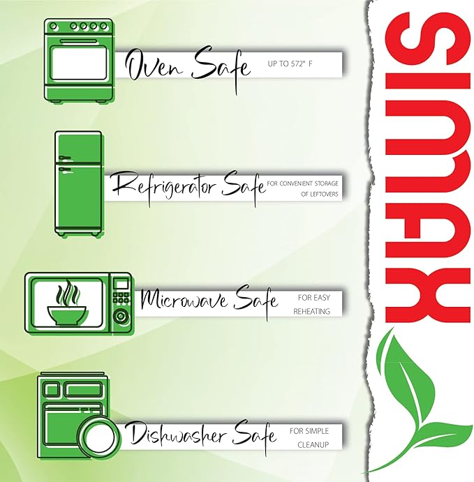 SIMAX Large Glass Mixing Bowl, 3.6 Qt Large Glass Bowl, Oven Safe Bowls, Borosilicate Glass Serving Bowls, Big Clear Glass Mixing Bowls for Cooking, Baking, Salad and Bread