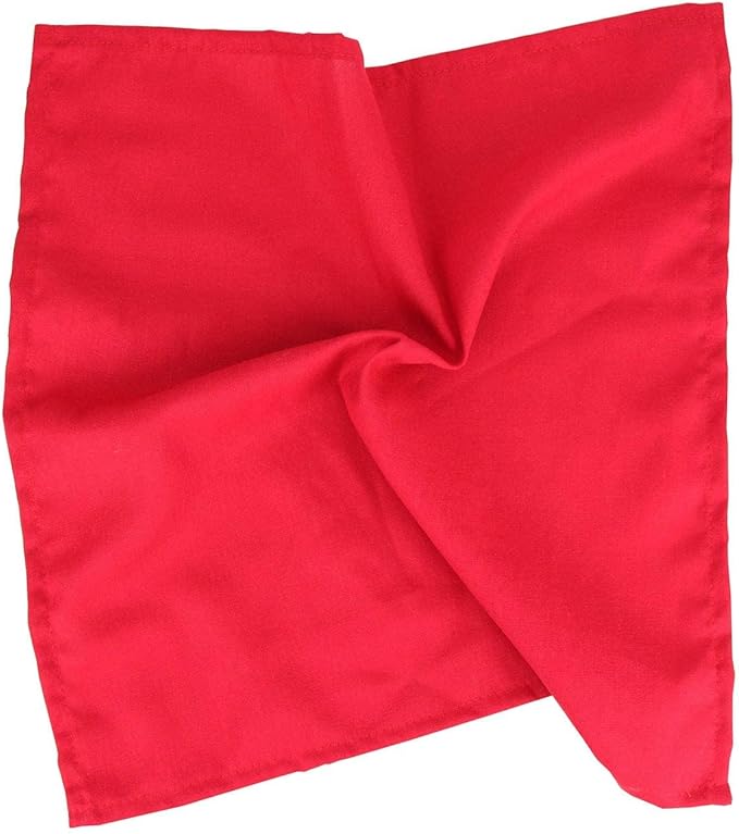 Solid Color Linen Cotton Thin Dinner Cloth Napkins - Set of 12 (40 x 40 cm) - for Xmas Thanksgiving Fall Use (Red)