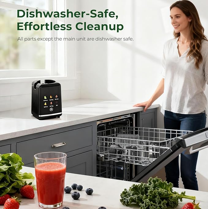 Cold Press Juicer Machine, 4.4" Wide Feed Chute, Slow Masticating Juicer for Whole Vegetables & Fruits, High Juice Yield, Easy to Clean & Assemble, One-touch Digital Color Control Panel