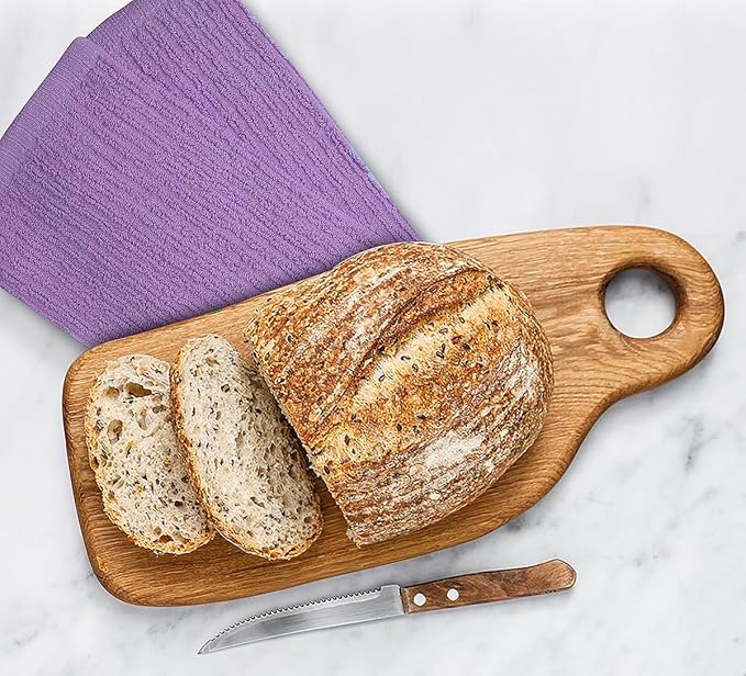 Softolle Bar Mop Towels, Pack of 12-16x19 Inches - 100% Cotton Super Absorbent Towels, Multi-Purpose for Home and Bar Cleaning (Purple)