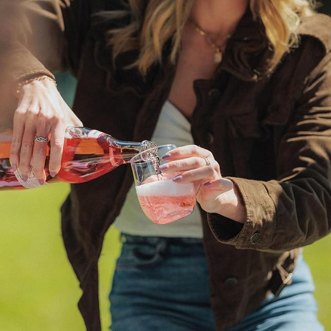 Unbreakable Stemless Wine Glass – Set of 2, 12oz, Dishwasher Safe, BPA-free Tritan, Clear Stemless White Wine Glasses, Shatterproof for Indoor, Outdoor, Everyday Use. Reusable, Made in the USA