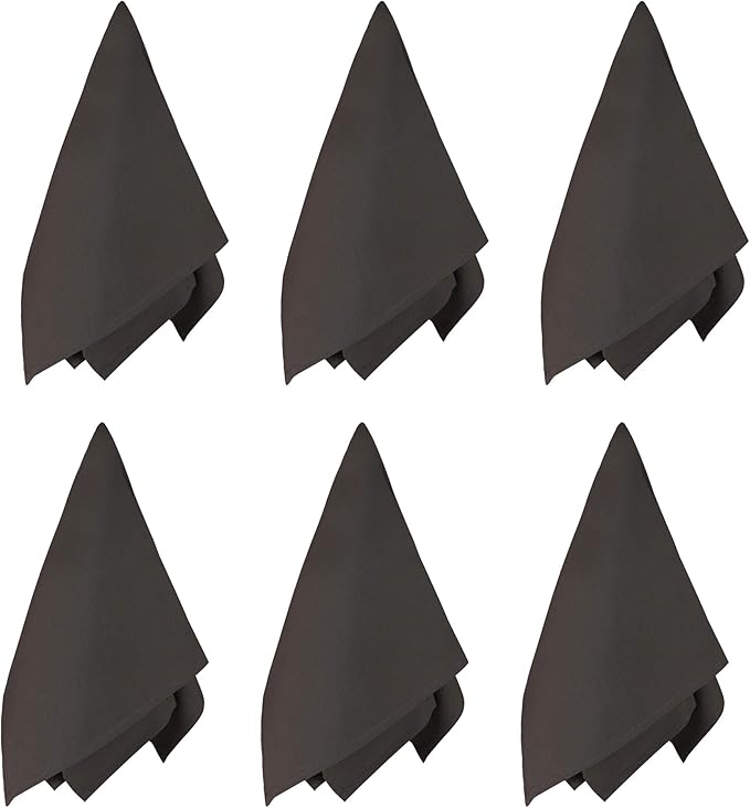 DG Collections 100% Cotton Flour Sack Towels – 12 Pack, 27x27 Inches, Grey, Lint-Free, Pre-Washed, Hemmed Edges – Reusable Kitchen Towels for Cleaning, Embroidery, Printing & Crafts - Grey