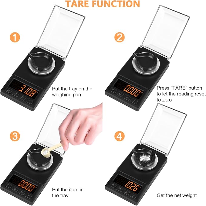 Fuzion Milligram Scale 50g x 0.001g, Mg Scale with 9-in-1 Design - Micro Scale, Powder Scale for Reloading with Portable Case, Microgram Scale USB/Battery Powered