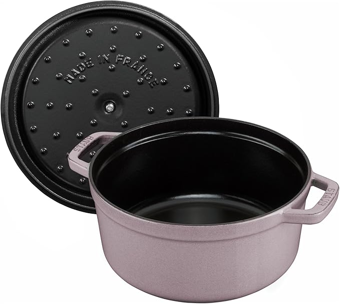 STAUB Cast Iron 7-qt Round Cocotte - Lilac