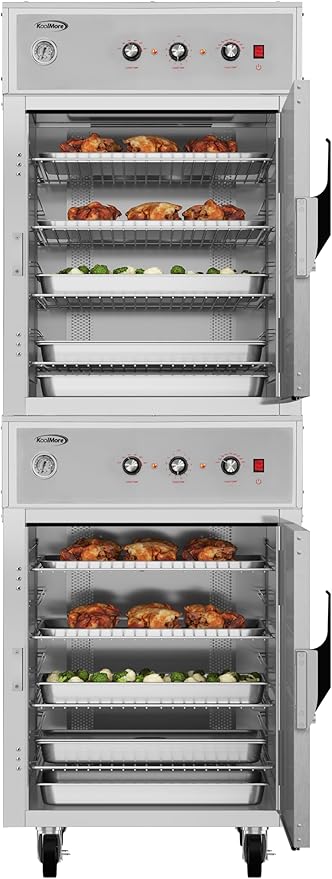 KoolMore KM-CCAH3-2D Commercial Full-Size Two Door Cook and Hold Oven 3,000 W and 208/240V, UL Listed in Stainless-Steel