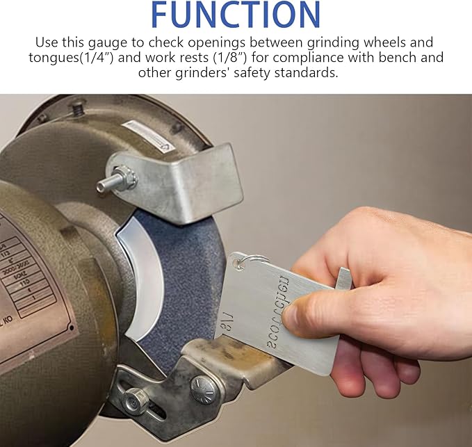 SCOTTCHEN Bench Grinder Safety Gauge, Stainless Steels Bench Grinder Safety Scale with Anti-lost Magnet-2 Pack