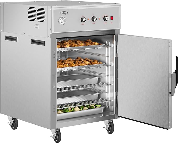 KoolMore KM-CCAH3-1D Half-Size One Door Commercial Cook and Hold Oven 3,000 W and 208/240V, UL Listed in Stainless-Steel