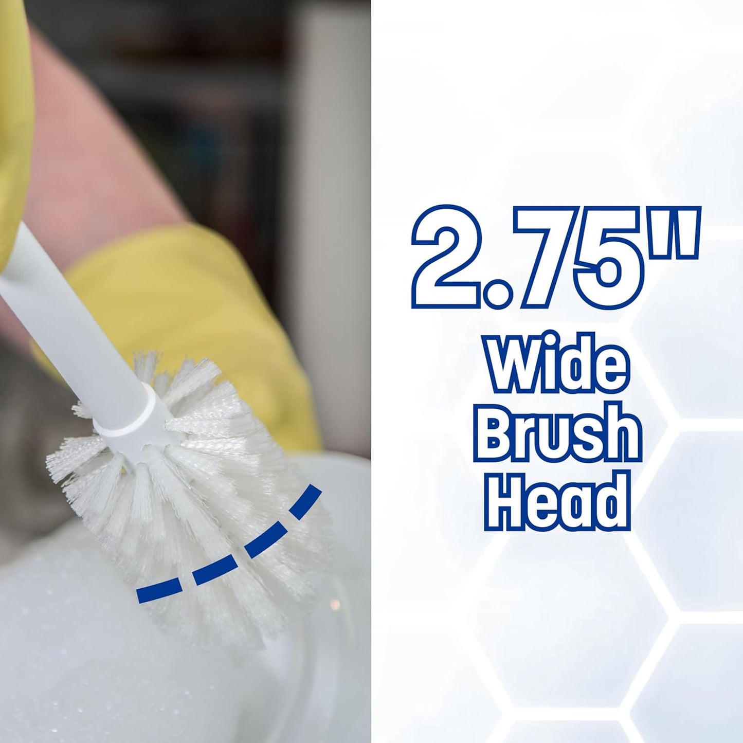 SPARTA Large Water Bottle Brush Ideal for Wide-Mouth Jars, Bottles and Tumblers, Dishwashing Tool with Handle for Home and Commercial Kitchens, Plastic, 12 Inches, White