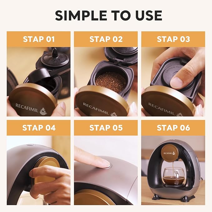 MINI Q 2-in-1 Single Serve Coffee Maker - Brew K-Cups or Ground Coffee (4-8 oz) - Compact Americano Coffee Brewer with Reusable Filter (Grey)