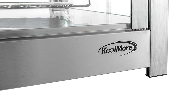 KoolMore 18 in. Commercial Pizza Display Warmer with 4 Rotating Racks in Stainless-Steel (KM-HPD4-18)