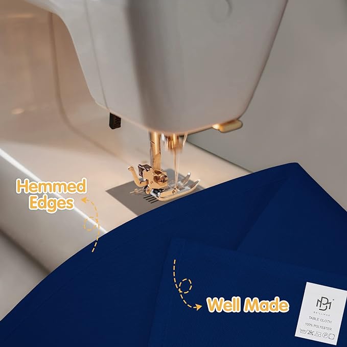 BRILLMAX 10 Pack Navy Blue Tablecloths for 6 Foot Rectangle Tables 60 x 102 Inch - 6ft Rectangular Bulk Linen Polyester Fabric Washable Cloth Cover for Wedding Reception Banquet Birthday Party