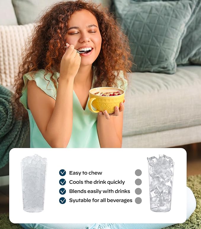 Silonn Nugget Ice Maker Countertop, Pellet Ice Machine with Self-Cleaning Function, Sonic Ice Maker Produces 33lbs of Chewable Ice in 24 Hours, Ideal for Home Kitchen and Office (Stainless Steel)