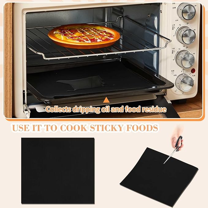 9 Pcs Reusable Oven Air Fryer Liners Set Compatible with Emeril Lagasse 11 x 10 Inch 26 Quart Extra Large Air Fryer Oven Bakeware Set with 3 Liners + 3 Grids + 3 Perforated Liners for Baking Cooking