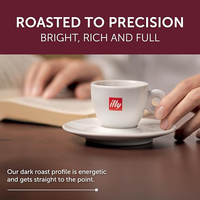 illy Aluminum Espresso Capsules - Compatible with Nespresso Machines - Intenso Bold Roast Coffee - Full of Flavor - Notes of Cocoa and Dried Fruit - Single Serve Capsules - 10 Count (Pack of 10)