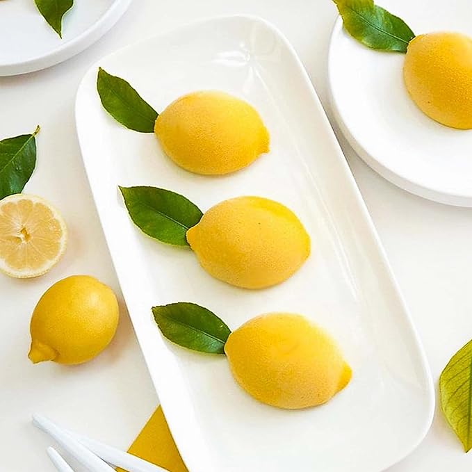 OCPO KITCHEN Lemons Silicone Mold for Baking Mousse Cake, Candy, Chocolate Dessert, Pastry, Ice Cream, Pudding, Lemon (15-Cavity)