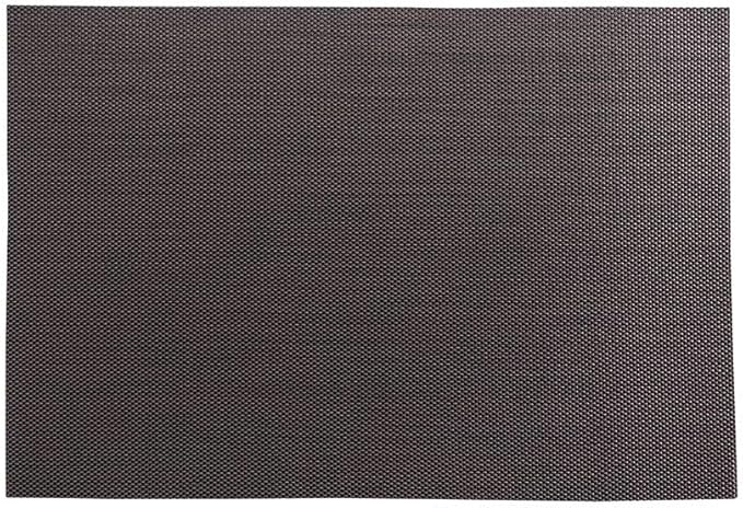 Restaurantware Carmel Mesh 16 x 12 Inch Table Placemats Set Of 6 Woven Washable Placemats - Heat Tolerant No Stain Black Vinyl Kitchen Placemats Slate Design Easy To Clean