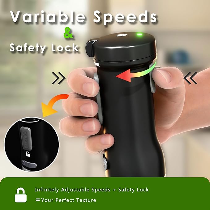 Cordless Immersion Hand Blender, 5-in-1 Variable Speed blender handheld,Rechargeable with 2000mAh Battery, BPA-Free & Dishwasher-Safe Accessories:700ml Beaker,Chopper,Whisk & Milk Frother,Ink