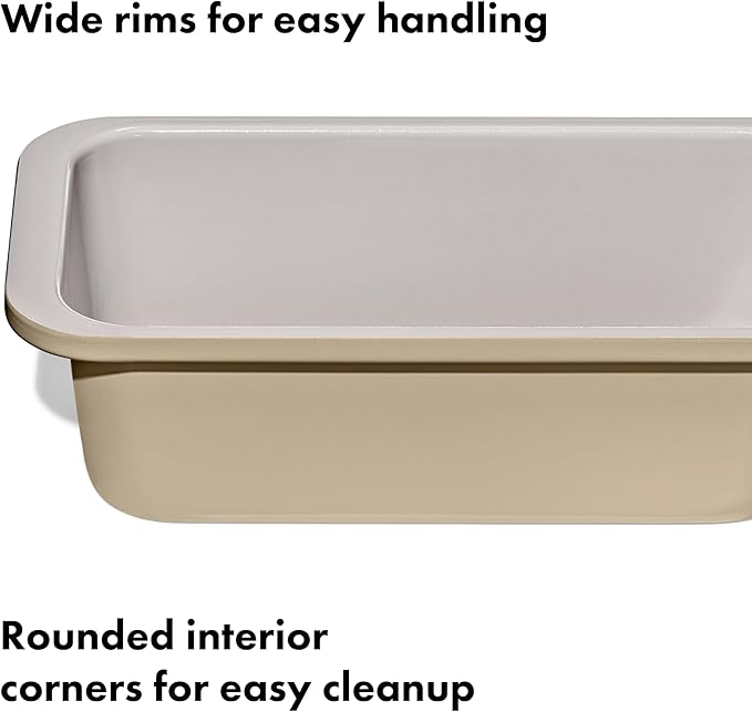 OXO Good Grips Non-Stick Pro Ceramic Coated Metal Bakeware 1Lb Loaf Pan – Biscuit