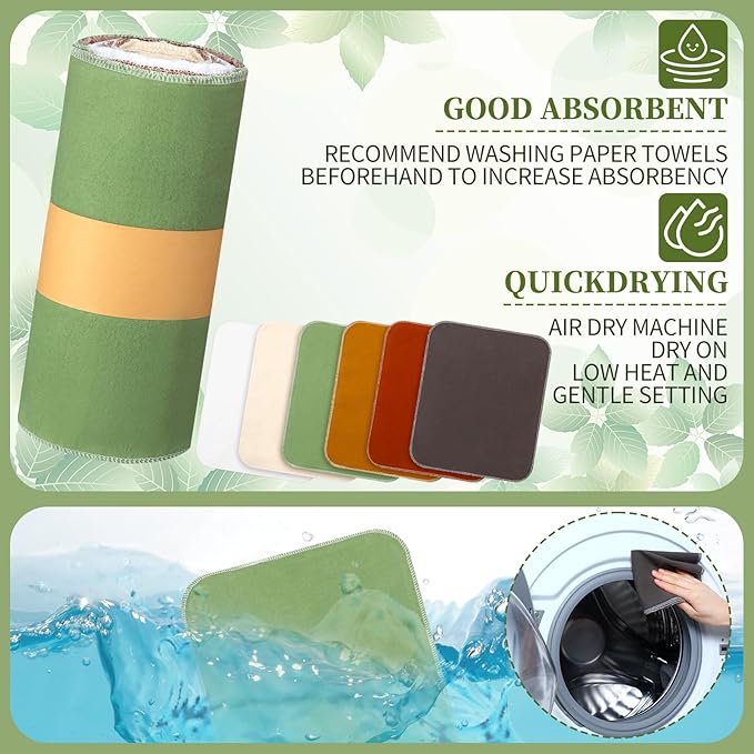 36 Pack Reusable Cleaning Cloths Washable Cotton Kitchen Dish Towels for Home Christmas Party Supplies Bulk, 9.84x11.81in (Earth Tone)