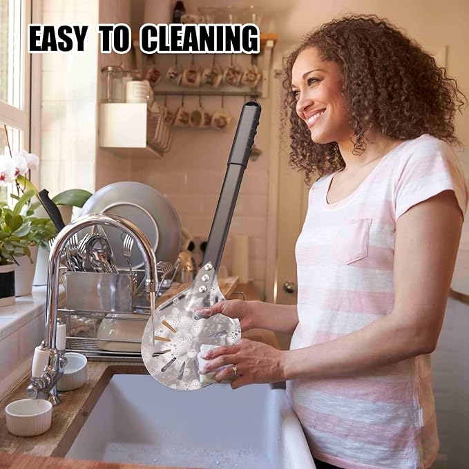 Pizza Turning Peel 6 Inch Round Anodized Aluminum Perforated Pizza Peel Turner With Metal Handle Pizza Paddle Spinner For Outdoor Pizza Oven Accessories