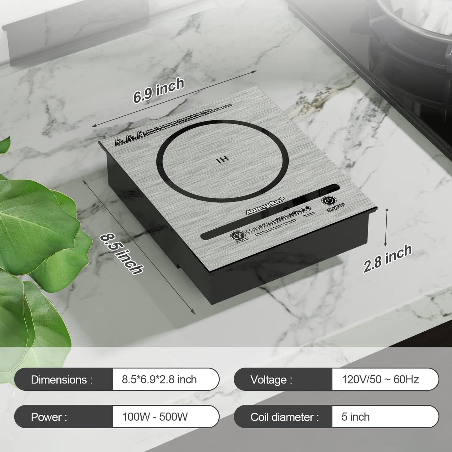 Mini Induction Cooktop, 500W /110V Mini Electric Countertop Burners Portable Small Induction Hot Plate