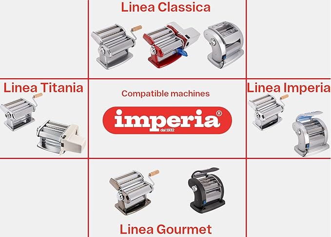 Imperia Ravioli Maker Set- Includes 3 Trays & Wooden Rolling Pin- Pasta Machine Accessory for Filled Ravioli- Durable Aluminum Construction- Press Makes 3 Different Shapes- Homemade Italian Cooking