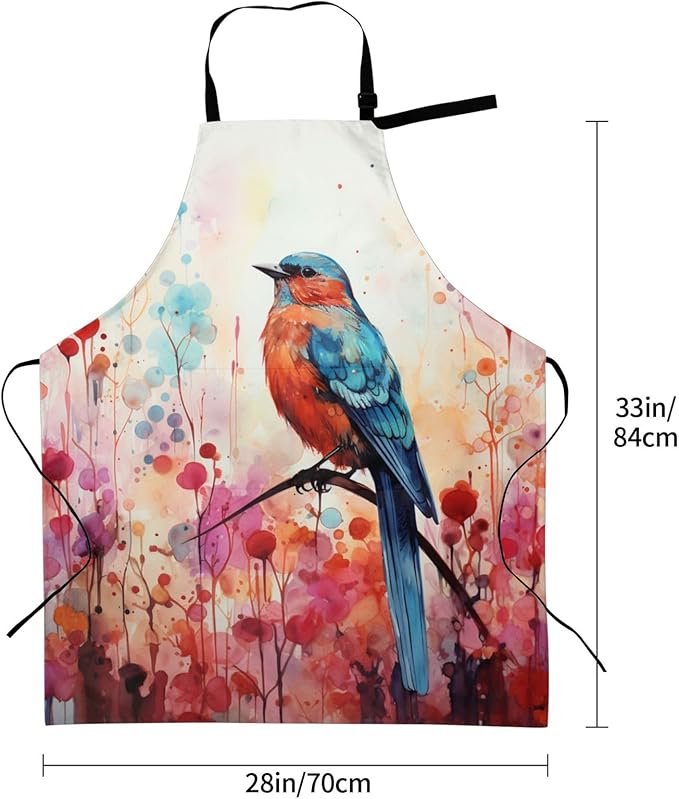 Funny Animal Apron with 2 Pockets Waterproof for Men Women Kitchen Garden Decor