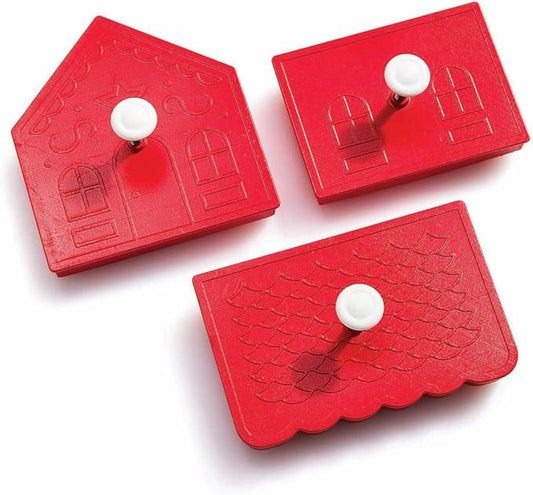 King Arthur Baking Company 3-D Gingerbread House Cutters and Embossing Set, BPA Free, PFA Free, 3-Piece Set