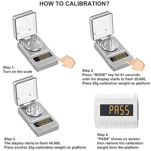 MAXUS Milligram Scale 100g/0.001g Sliver, Mg Scale with 20g Calibration Weight and Accessories, Sliver Powder Scale for Reloading