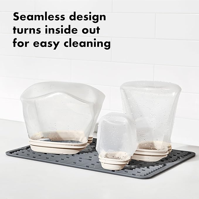 OXO Good Grips Silicone Reusable Bag – Stand-Up Quart (32 oz) - Oat