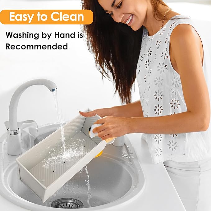 Premium Beige 13-inch Pullman Loaf Pan with Lid, 2.2 lb Sandwich Loaf Pan for Homemade Bread, PFTE and PFOA-Free Non-Stick Rectangle Bread Pan, Safe and Healthy, Easy to Clean