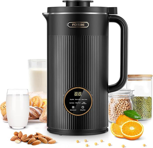 35oz Nut Milk Maker Machine, 8 in 1 Automatic Nut Milk Maker with 8 Blades, 800W Soy Milk Maker for Homemade Oat Milk, Juice, Almond Milk Maker with 12H Delay Start, Boil Water,Keep Warm&Auto Clean
