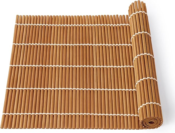 1PCS Bamboo Sushi Rolling Mat, Sushi roll maker, Sushi making kit, Bamboo Sushi Rolling Mat Carbonized Color