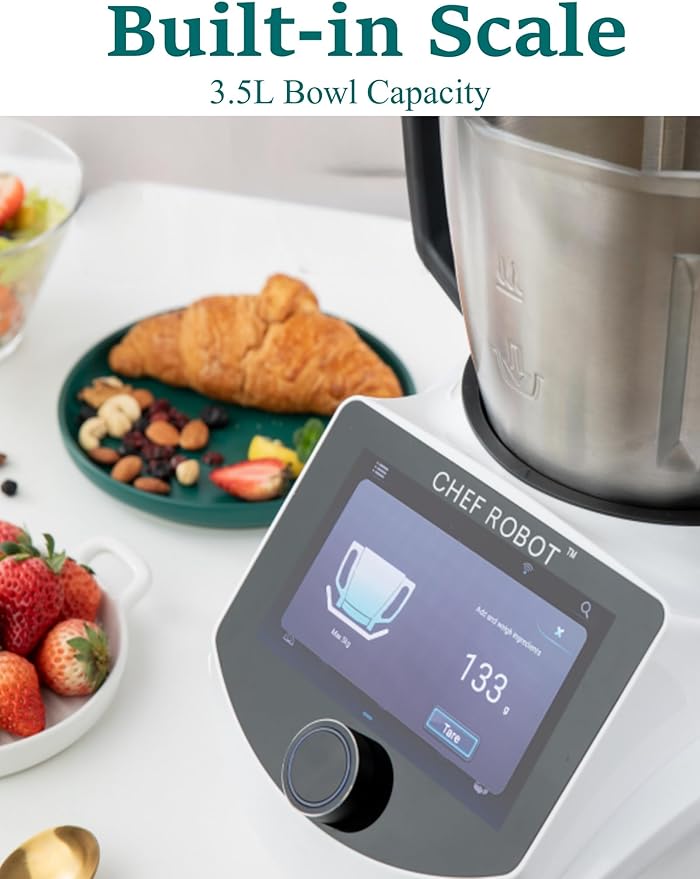 Cooking Machine,Chef Magic Kitchen Robot with 15 Functions, Built-in Scale, 600+ Recipes,3.5L Capacity,98-320°F Temperature Adjustable All-in-One Cooking Robot