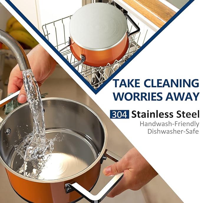 GREECHO Fondue Pot Electric Set, 2.6 Qt Stainless Steel Electric Fondue Pot with 3 Preset Mode (Cheese, Chocolate & Broth), 1200W Fondue Pot Set with Separated Fondue Pot & 6 Color-Coded Forks, Orange