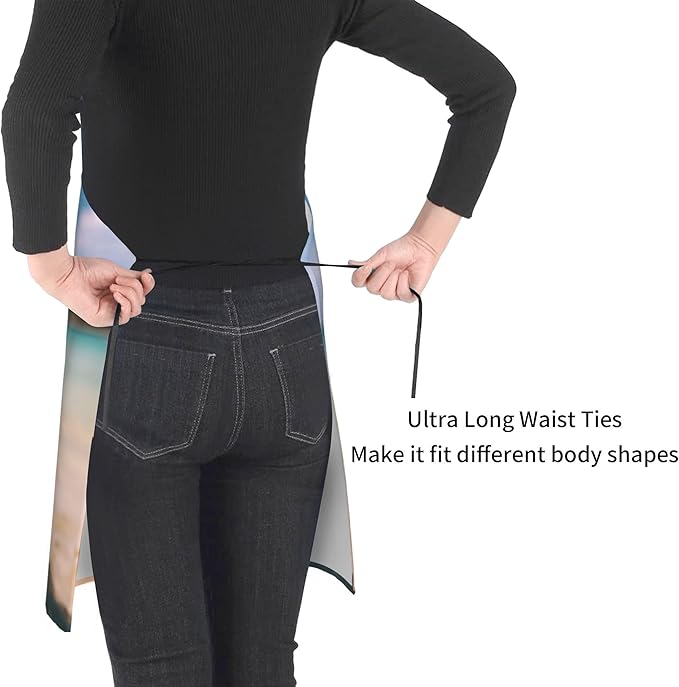 Funny Animal Apron with 2 Pockets Waterproof for Men Women Kitchen Garden Decor