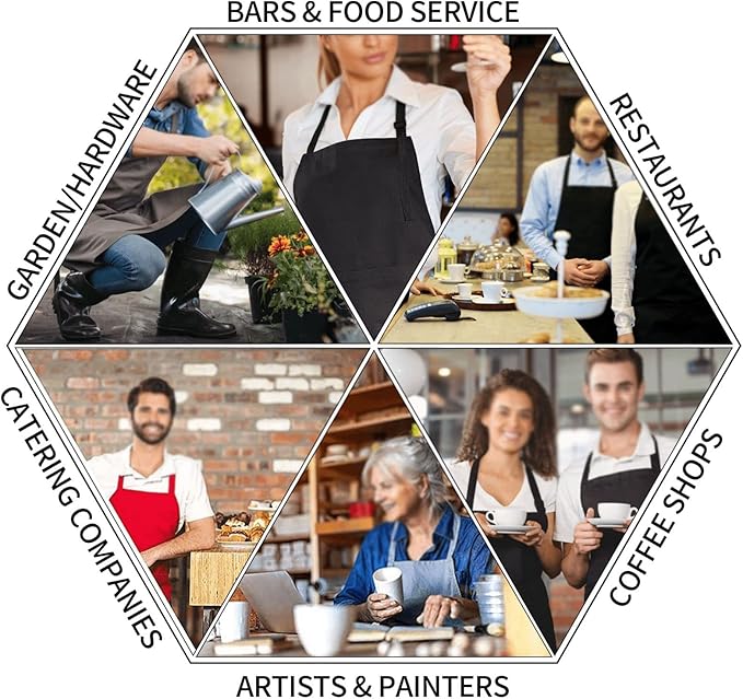 Funny Animal Apron with 2 Pockets Waterproof for Men Women Kitchen Garden Decor