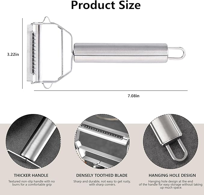 ReNext Multifunction Stainless Steel Julienne Peeler Vegetable Peeler Double Planing Grater Kitchen Accessories Cooking Tools